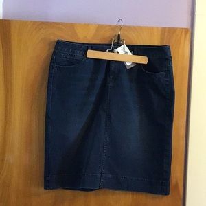 Dark denim skirt